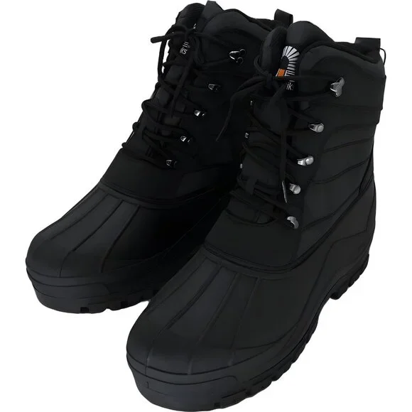 Akademiks Men's Waterproof Snow Boots Black Duck Toe Size 12M Boots